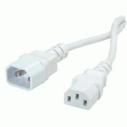 ROLINE GREEN Câble d'alimentation, IEC 320 C14 - C13, blanc, 0,8 m