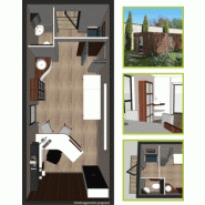 Loft cabinet praticien - extension habitation en bois 20m² extérieur - 17m² intérieur