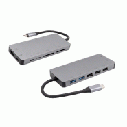 EXSYS EX-1221HM Hub USB 3.2 Gen1 C à 11 ports pour Notebook, Matebook et MacBook