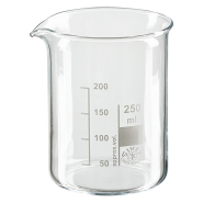 Bécher gradué en verre borosilicate de 250 ml, résistant à la chaleur