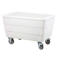 Bac double-paroi 310L avec roues en inox ? Blanc