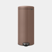 Poubelle à pédale newIcon -30 litres - Satin Taupe - Brabantia - Volume 30 L - Revêtement satiné - Pédale en métal inoxydable