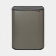 Poubelle Bo Touch Bin Brabantia - 2 x 30 litres - Platinum - Idéale pour trier les déchets