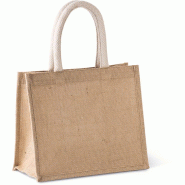 Sac style cabas en toile de jute - modèle moyen -  Réf: KI0273