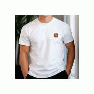 Tshirt blanc broderie Sapeur Pompier - Militaires, Gendarmerie, Police et Sécurité