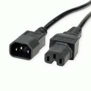 VALUE Câble IEC320/C14 M - C15 F, noir, 0,5 m