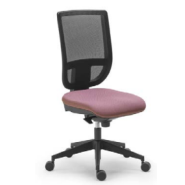 Chaise à dos résille, assise tapissée, mécanisme synchro - TertioR RR56/10 - PROMO -30%