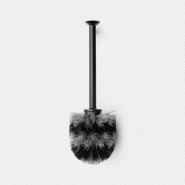 Brosse de toilettes de rechange Brabantia Acier Inoxydable - Forme arrondie - Pour Classic - Black