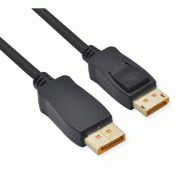 ROLINE Câble DisplayPort v2.1, 10K, DP M - DP M, noir, 1 m