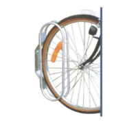 Support vélo mural fixe - Lot de 5 griffes en acier galvanisé Ø 16 mm