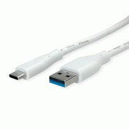 VALUE Câble USB 3.2 Gen 1, A-C, M/M, blanc, 2 m