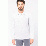 Polo manches longues homme - Réf: K243 - Kariban - 100% coton - Lavable à 60°C