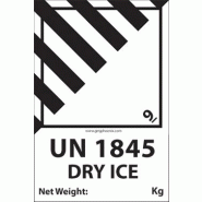 Etiquette un 1845 carbon dioxyde dry ice - 46414r