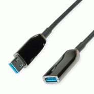 ROLINE Rallonge active USB 3.2 Gen 1, AOC, M/F, noir, 20 m