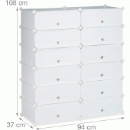 BRUSALI Armoire à chaussures 3 casiers, blanc, 61x30x130 cm - IKEA