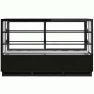 Vitrine réfrigérée de présentation avec service-arrière (L200 x P73 cm) avec éclairage LED et 2 étagères