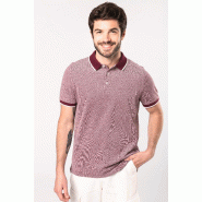 Polo bicolore homme - Réf: K266 - 100% coton, col en bord-côte, marque Kariban