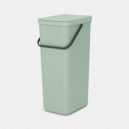 Poubelle Brabantia Sort &amp; Go - 40 litres - Jade Green - Volume 40L - Fabriquée en Belgique