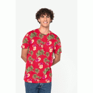 T-shirt écoresponsable imprimé tropical homme -  Réf: NS350