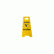 Chevalet de signalisation - Attention sol glissant - bcs-yellow-g