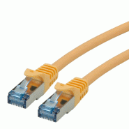 Cordon ROLINE S/FTP(PiMF) Cat.6A / 10 Gigabit, LSOH, Component Level, jaune, 0,5 m