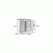 Arrière-bar réfrigérée 2 portes adossée INFRICO - inox AISI 304 - 340 litres - R290 - FMPP1500II