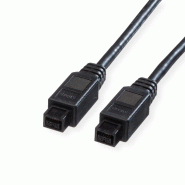 ROLINE Câble IEEE 1394b, 9/9pôles, noir, 1,8 m