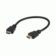 ATEN 2L-7DA3H Câble HDMI High Speed avec Ethernet, noir, 0,3 m