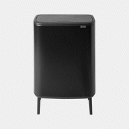 Poubelle Brabantia Bo Touch Bin Hi - 2 x 30 litres - Matt Black - Idéale pour trier les déchets à la maison