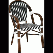 Fauteuil CHATILLON aluminium rotin tressage nylon