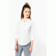 Chemise popeline polycoton manches 3/4 entretien facile femme -  Réf: K558