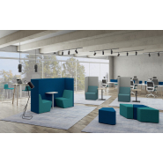 Banquette modulable et conviviale pour espaces de coworking