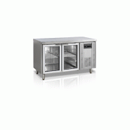 Desserte réfrigérée positive 2 portes vitrées centrale TEFCOLD - Réf : CK7210G - Inox AISI304 - Groupe logé classe climatique 4 - Evaporateur ventilé - Volume net : 272 litres