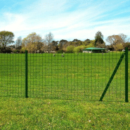 Vidaxl clôture euro acier 25 x 1,5 m vert 142390