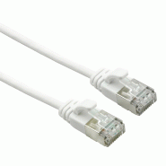 ROLINE Câble Data Center U/FTP Cat.7, avec connecteurs RJ45, 500 MHz (Classe EA), LSOH, slim, blanc, 3 m