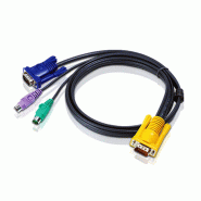 Aten 2l-5201p câble kvm vga ps/2, noir, 1,2 m