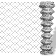 Vidaxl clôture à mailles losangées acier galvanisé 15x1,5 m argenté 141488