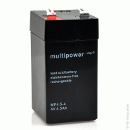 Powery Batterie Plomb (multipower) MP4.5-6 6V Plomb-Acide pour