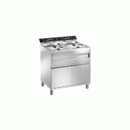 Friteuse électrique 2x9 Litres SOFRACA sur placard avec Thermostat de régulation et Sécurité