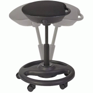 Tabouret ergonomique réglable en hauteur ROLLY - coloris noir