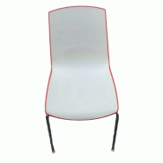 Chaise design rouge/orange d'occasion - Idéale pour salon, salle d'attente, salle à manger, bureau - Excellent état