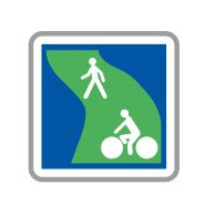 Panneau de signalisation d'indication les voies vertes et voies réservées aux piétons et aux véhicules non motorisés - C115