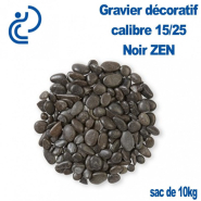 Gravier Roulé Noir ZEN 15/25 sac de 10kg