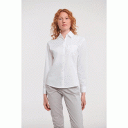 Chemise femme popeline pur coton manches longues -  Réf: RU936F