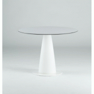 Table de restaurant - hopla laqué - table ronde pied conique - slide design