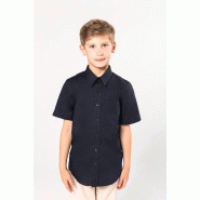 Chemise popeline manches courtes enfant -  Réf: K520