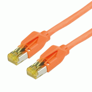 Cordon DRAKA Cat.6A (Classe EA) UC900 / HIROSE TM31, orange, 15 m