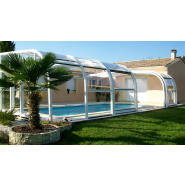 Abri piscine à une ou deux pentes de toit / adossé / télescopique / en polycarbonate - Ibiza