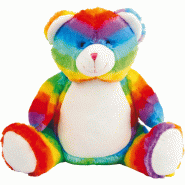 Peluche zippée Ours multicolore -  Réf: MM555