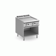 Plancha gaz plaque lisse acier Martin sur placard ouvert MBM - 18.4 Kw - 800x900x850/900 mm